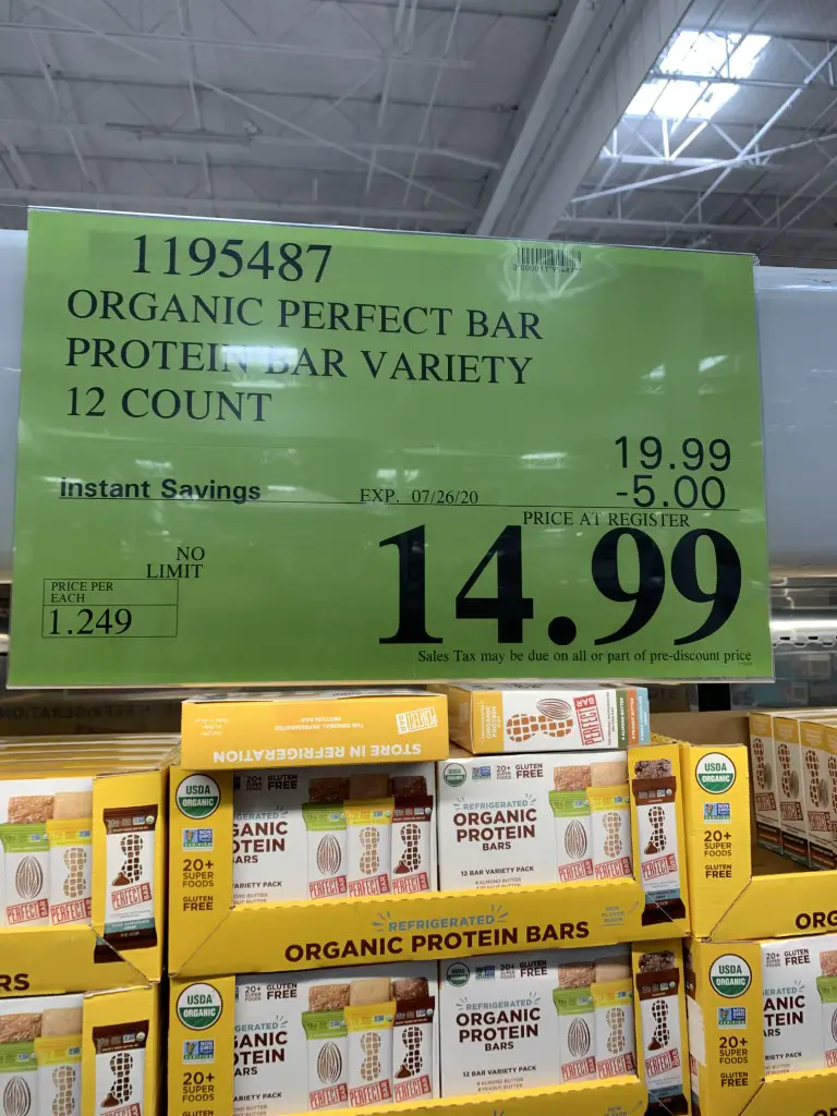 Costco Organic Perfect Bar, Protein Bar 12 Pack Costco Fan